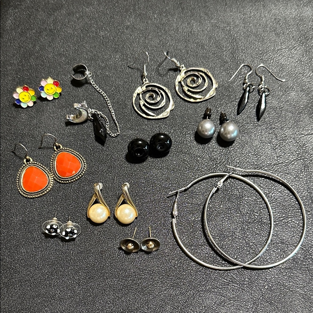 5.  Ten Pair Earring Bundle + Cuff Earring